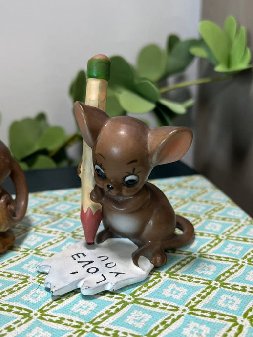 Vintage Josef Originals I Love You Writing Mouse