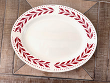 Vintage Platter Homer Laughlin Hemlock Red Leaf Pattern