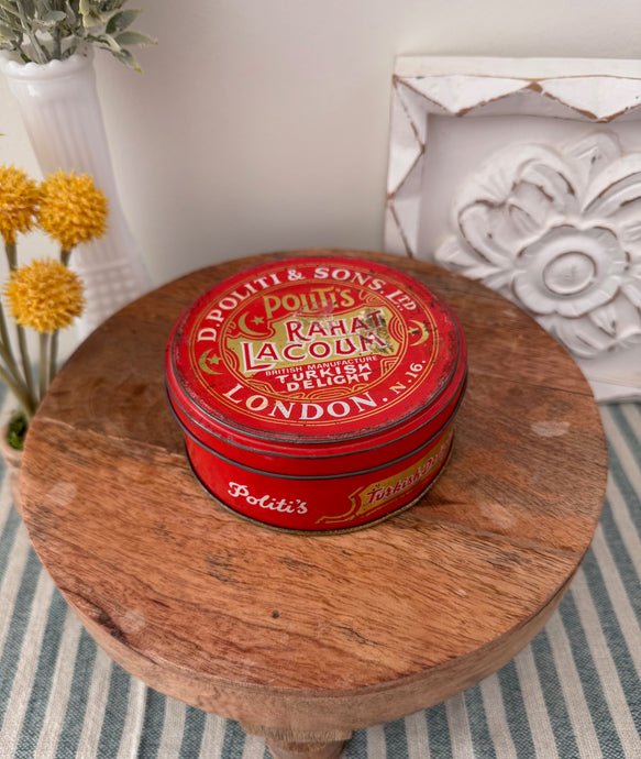 Vintage Tin D. Politi &Sons Turkish Delight