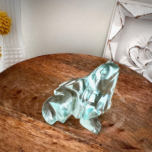 Vintage MCM Cut Glass Frog
